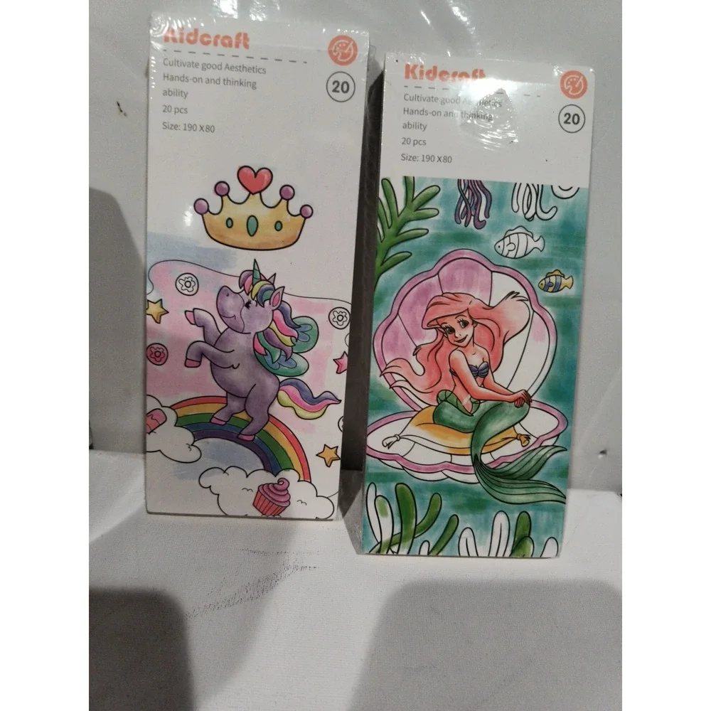 NEW! Lot Of 2 Kidcraft Water Paint Book for Kids Activity Mermaid & Unicorn